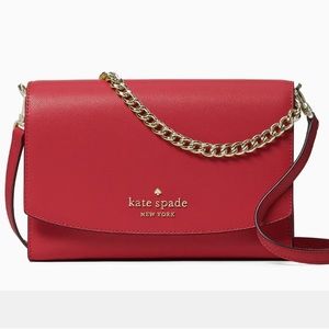 Kate Spade Saffiano Carson Leather Crossbody Red Currant, New With Tags